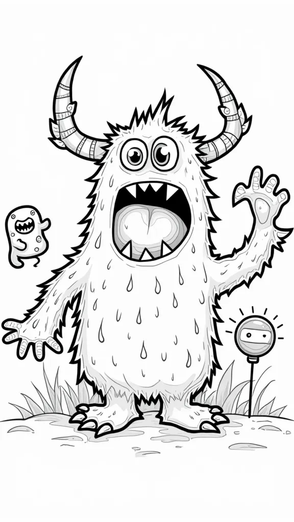 monster free coloring pages